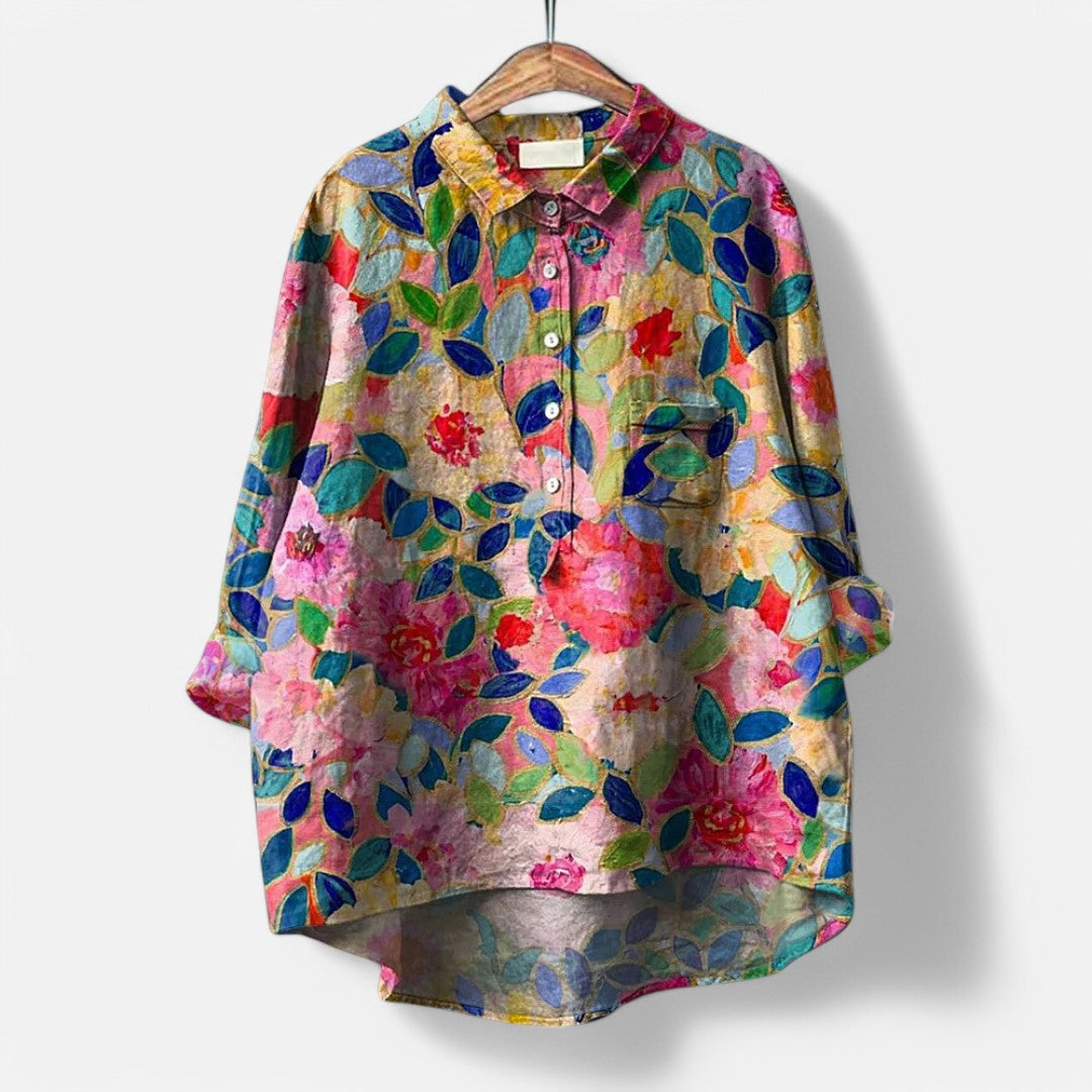 Sofia™  | Bluse Med Kunstneriske Print