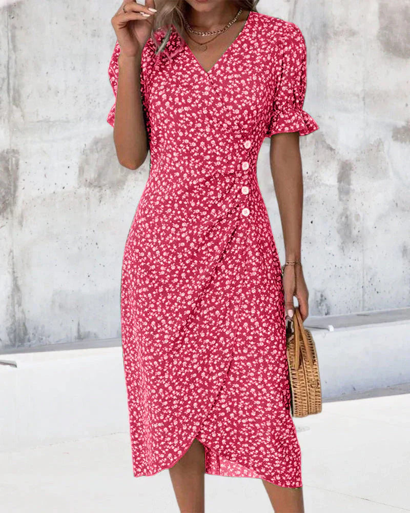 Sofia™ | Stilfuld Blomsterprintet Kjole