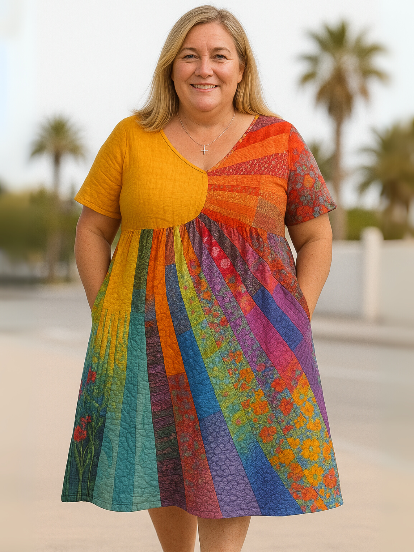 Sofia™ | Farverig Boho Sommerkjole