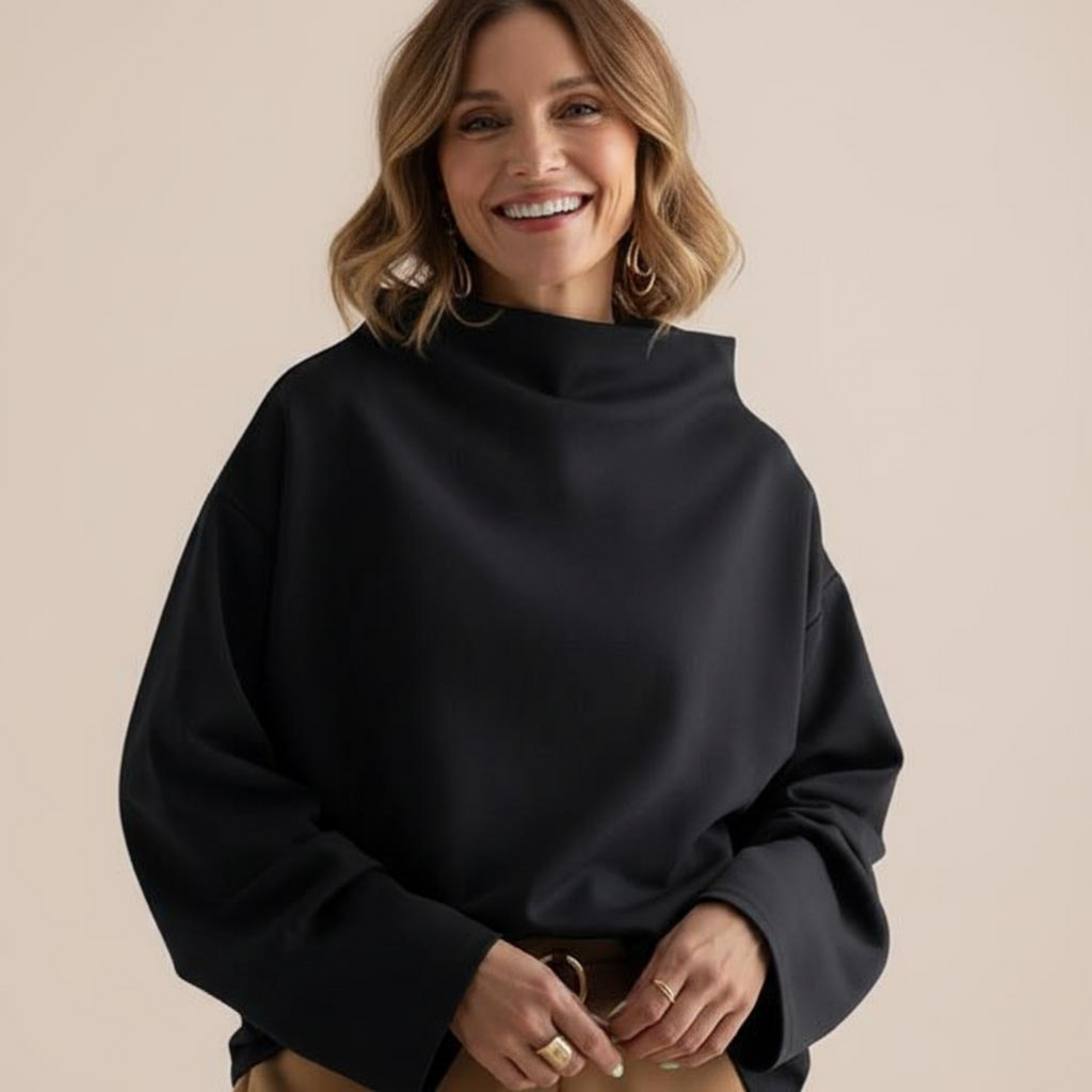 Sofia™ | Chic Trøje med Høj Krave