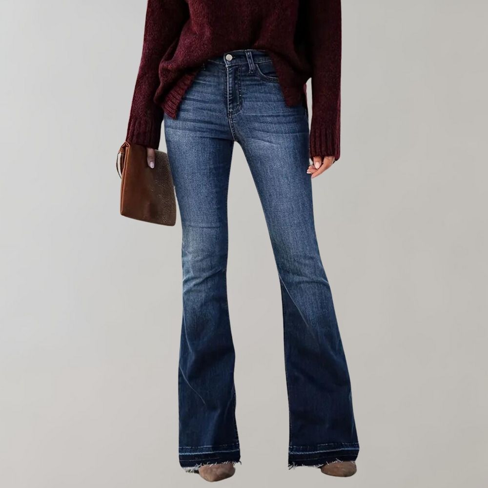 Sofia™ | Dame Vinter Udsvingede Denimjeans