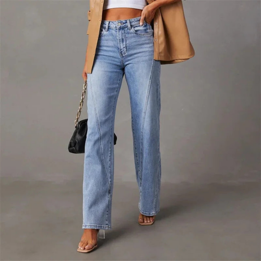 Sofia™ | Stilfulde Højtaljede Wide-Leg Jeans