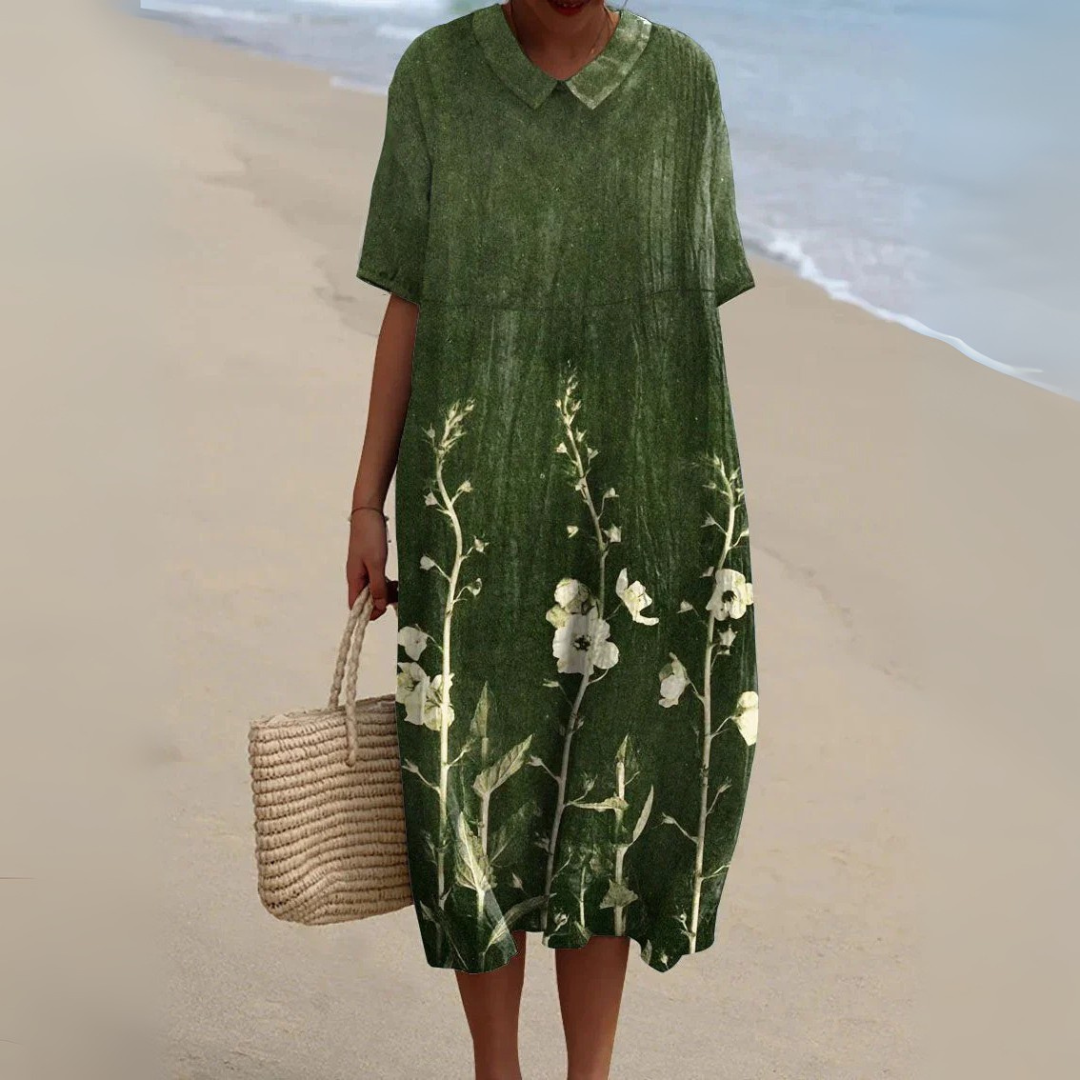 Sofia™ | Blød Kjole Med Blomsterprint