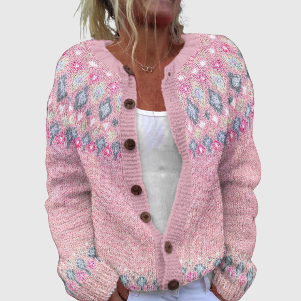 Sofia™ | Let cardigan med legende print