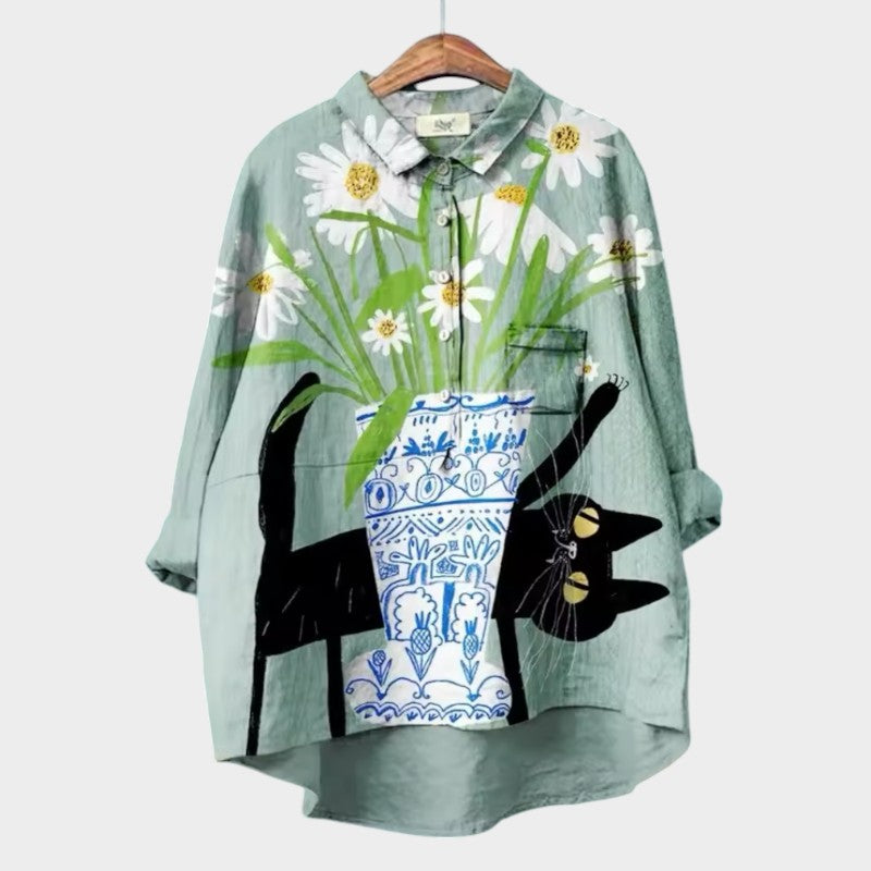 Sofia™ | Kunstnerisk Printbluse