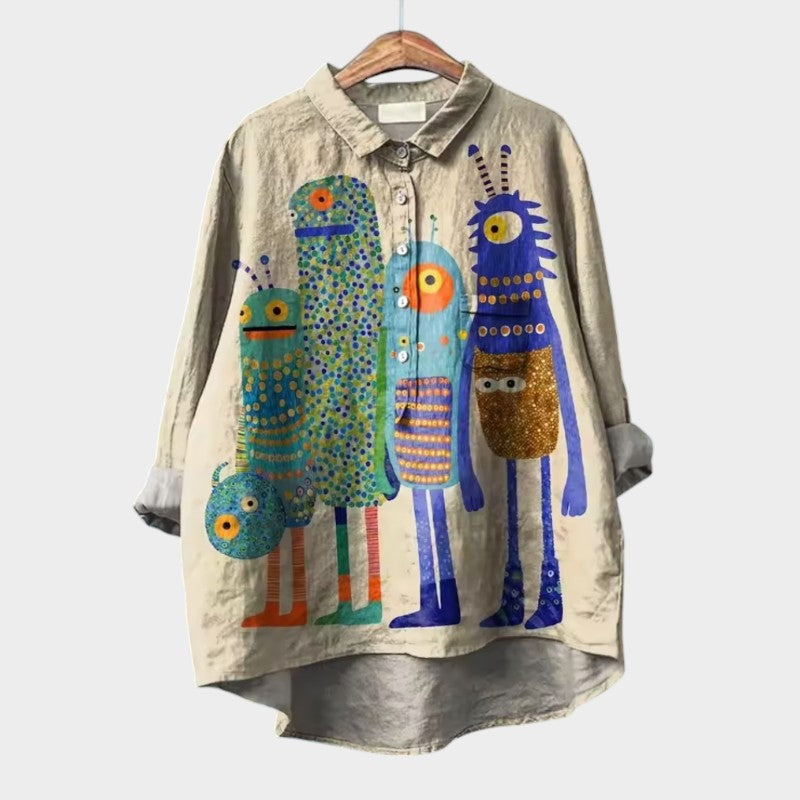 Sofia™ | Kunstnerisk Printbluse