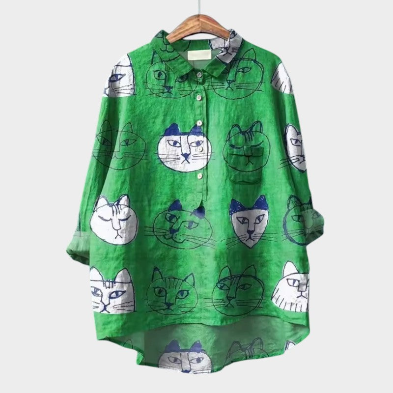 Sofia™ | Kunstnerisk Printbluse