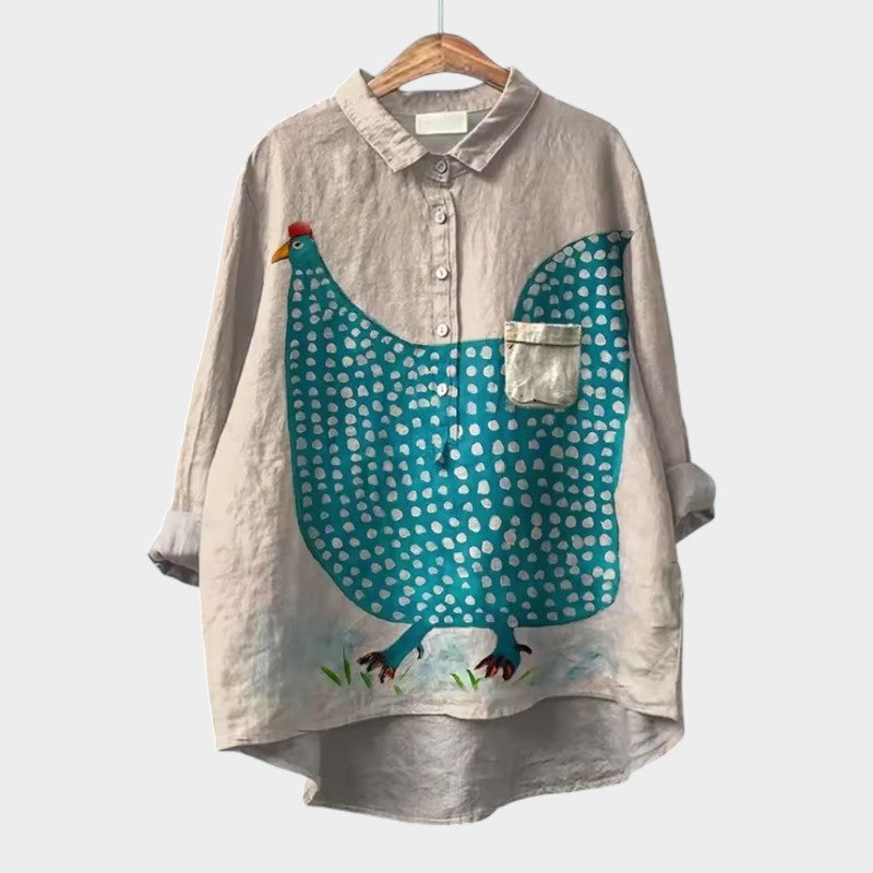 Sofia™ | Kunstnerisk Printbluse