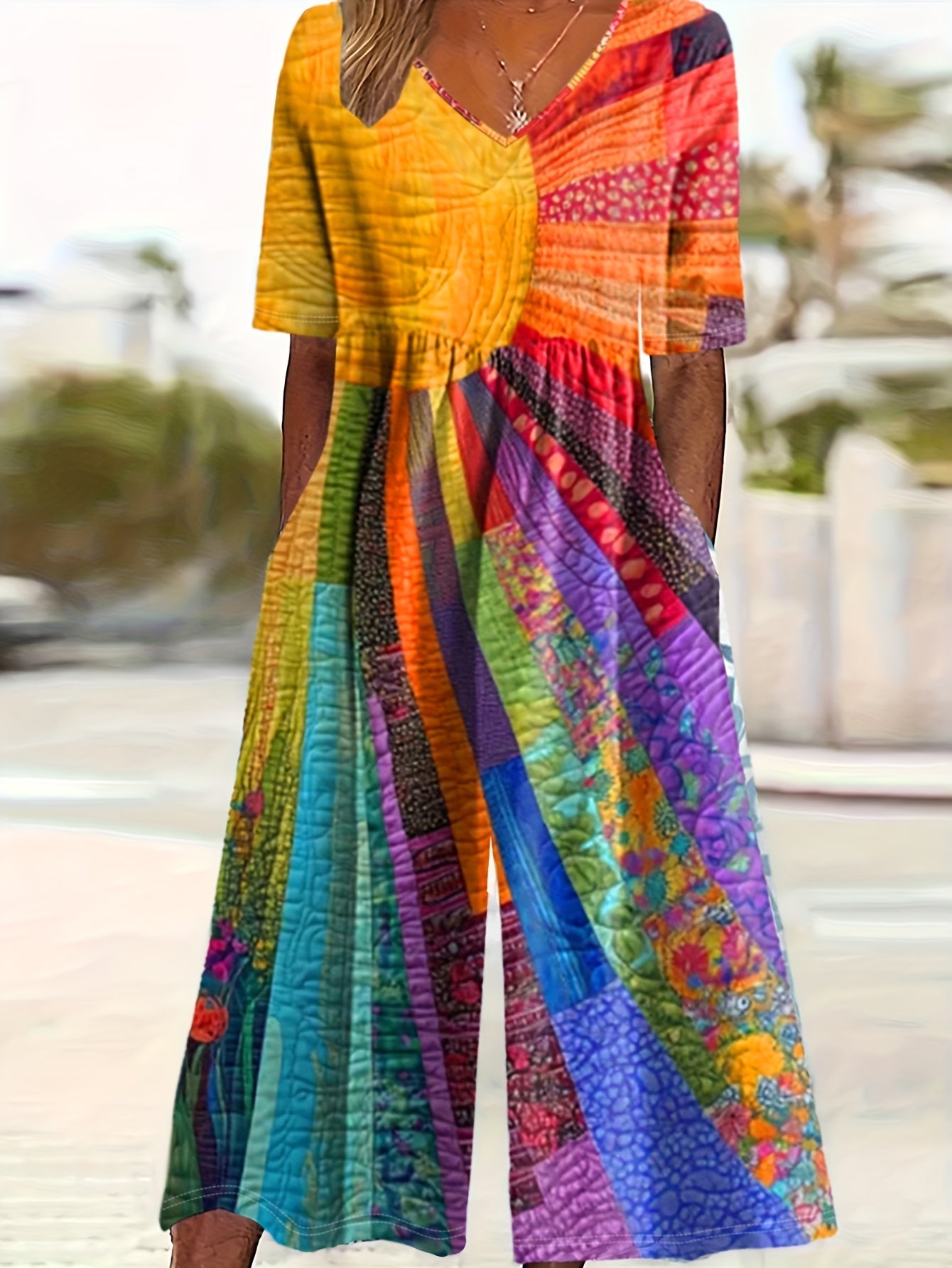 Sofia™ | Farverig Boho Sommerkjole