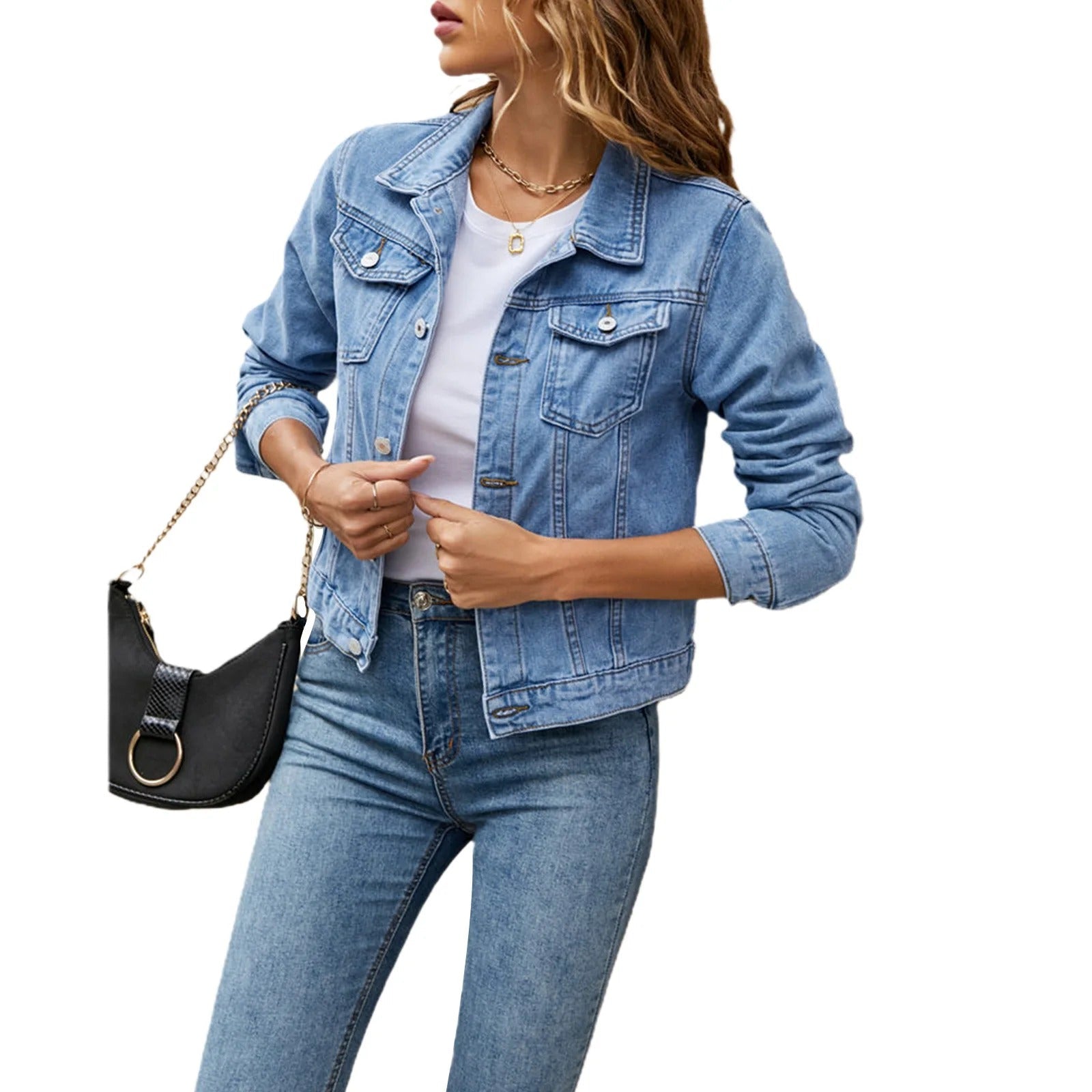Sofia™ | Stilfuld Casual Denimjakke