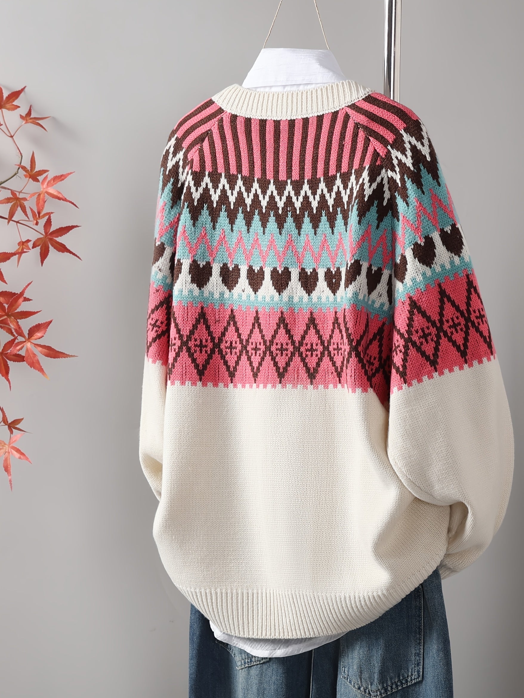 Sofia™ | Klassisk Strikcardigan med Mønster