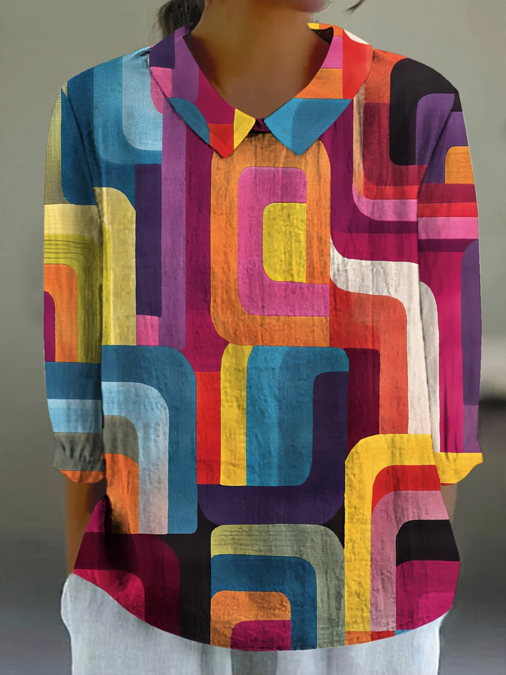 Sofia™ | Farverig og Komfortabel Bluse