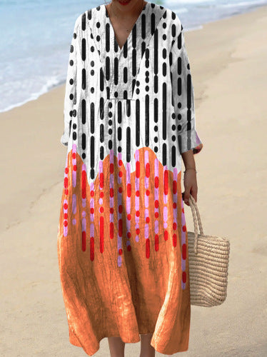 Sofia™ – Elegant kjole med geometrisk mønster