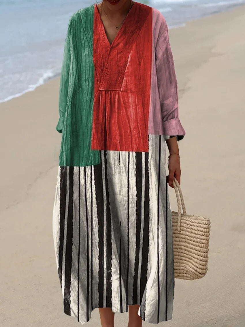 Sofia™ – Elegant kjole med geometrisk mønster