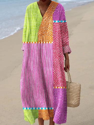 Sofia™ – Elegant kjole med geometrisk mønster