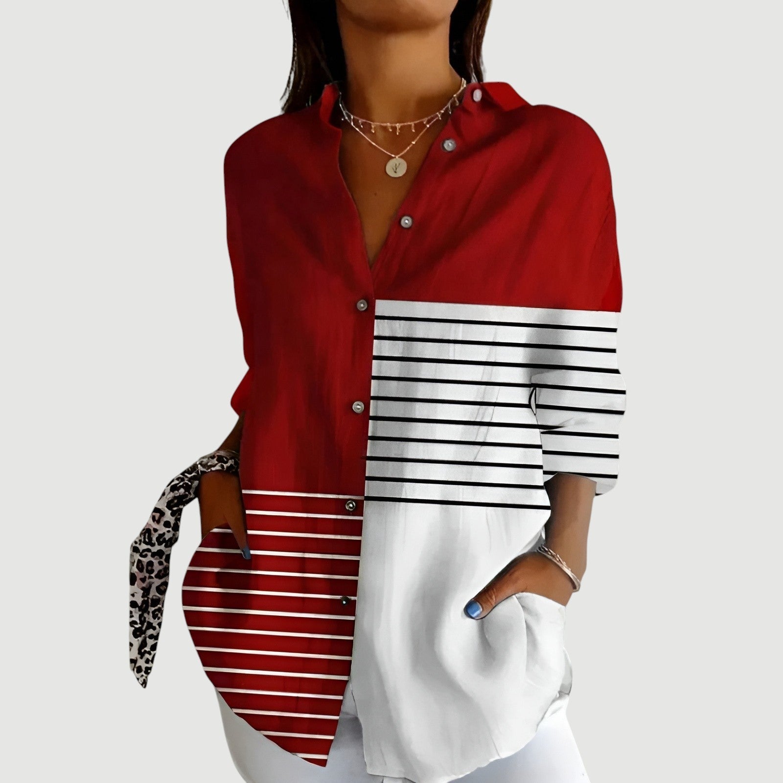 Sofia™ | Bluse med farverigt design