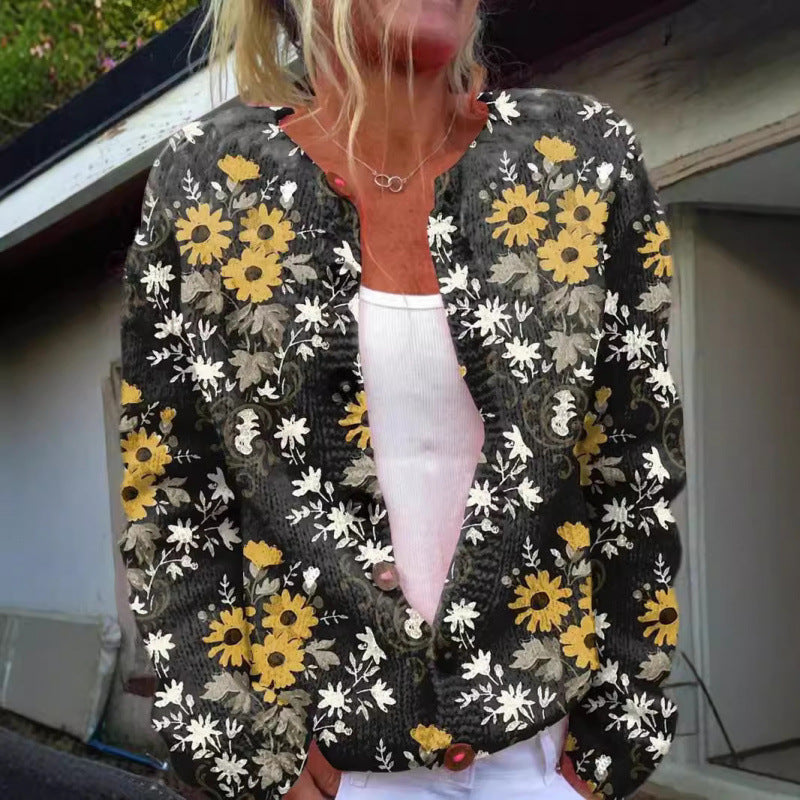 Sofia™ | Let cardigan med legende print