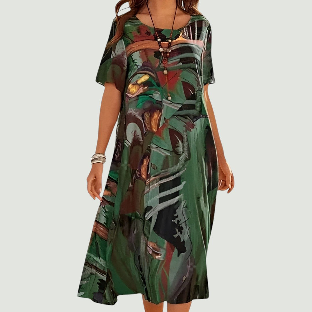 Sofia™ – Let og elegant sommerkjole i midi-længde