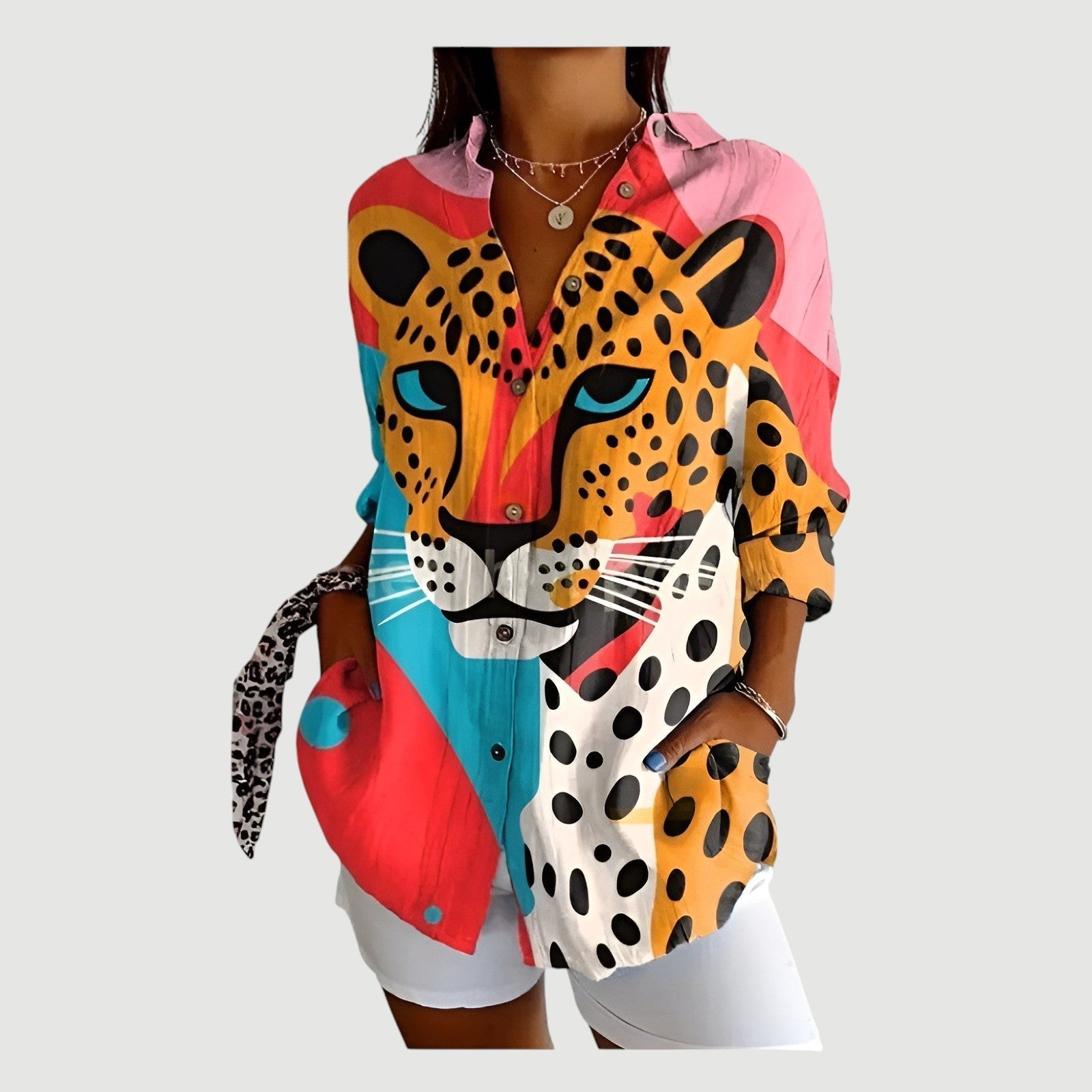 Sofia™ | Bluse med farverigt design